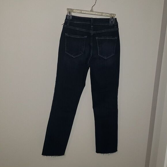 RISEN JEANS Womens sz 26 High Rise Straight Leg Ankle Dark Blue - Picture 4 of 7